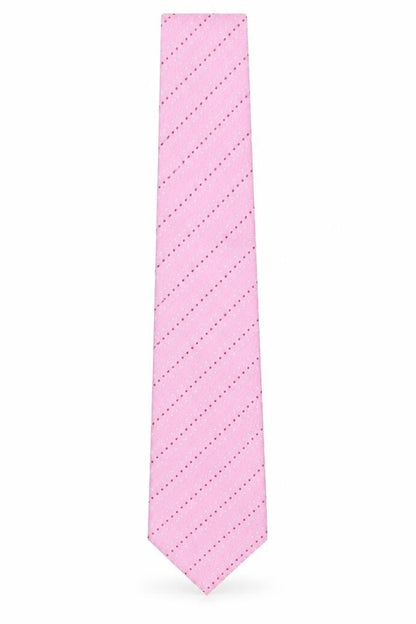 Mens Soprano Pink Striped  Pointed Tie