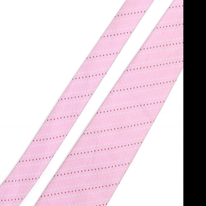 Soprano Mens Pink Striped Polyester Pointed Tie One Size