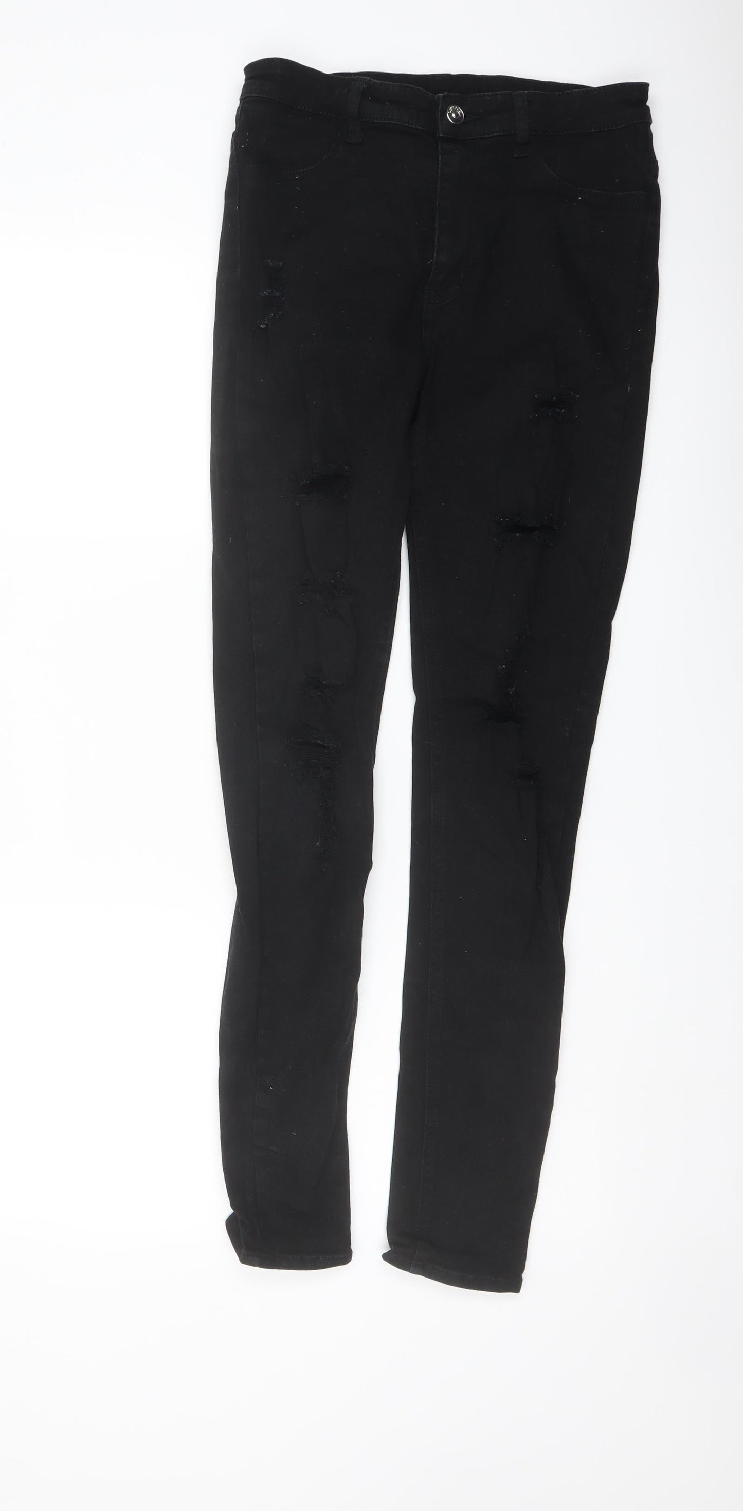 Womens UK Size 8 H&M Regular Fit Skinny Black Jeans