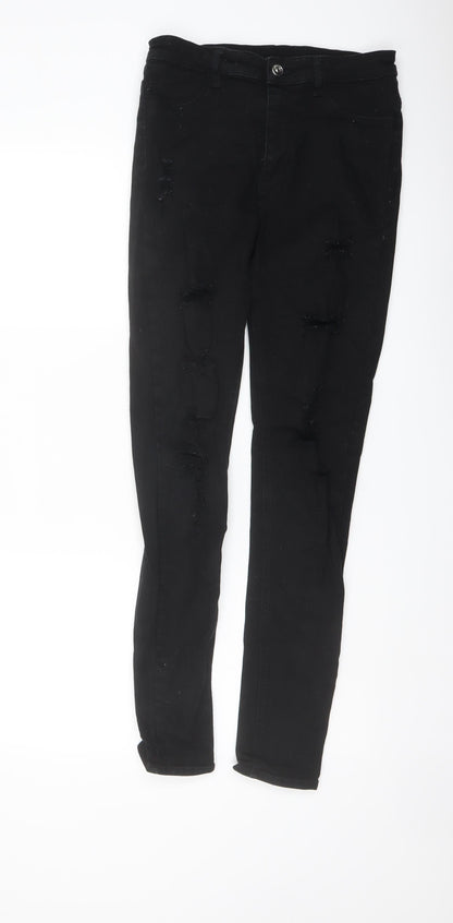 Womens UK Size 8 H&M Regular Fit Skinny Black Jeans