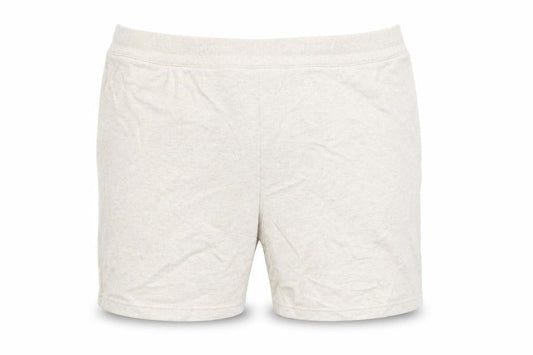 Front view of Autograph men’s beige cotton sweat shorts, size 3XL, 8-inch leg regular drawstring