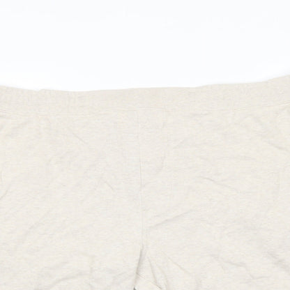 Autograph Mens Beige Cotton Sweat Shorts Size 3XL L8 in Regular Drawstring