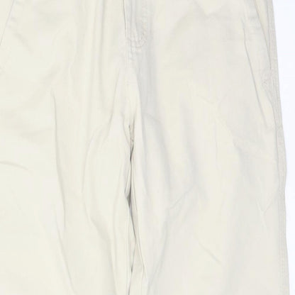 Denim & Co. Mens Beige Cotton Straight Jeans Size 30 in L30 in Regular Button