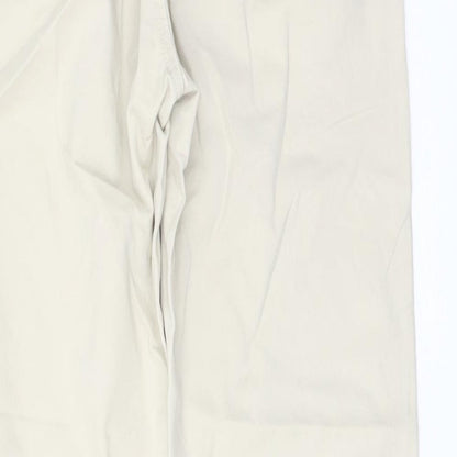 Denim & Co. Mens Beige Cotton Straight Jeans Size 30 in L30 in Regular Button