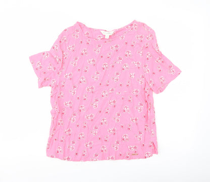 Womens UK Size 6 Marks and Spencer Pink Basic Blouse