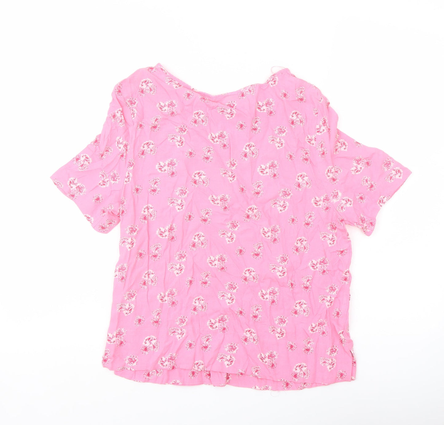 Womens UK Size 6 Marks and Spencer Pink Basic Blouse