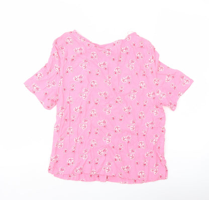 Womens UK Size 6 Marks and Spencer Pink Basic Blouse