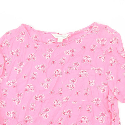 Womens UK Size 6 Marks and Spencer Pink Basic Blouse