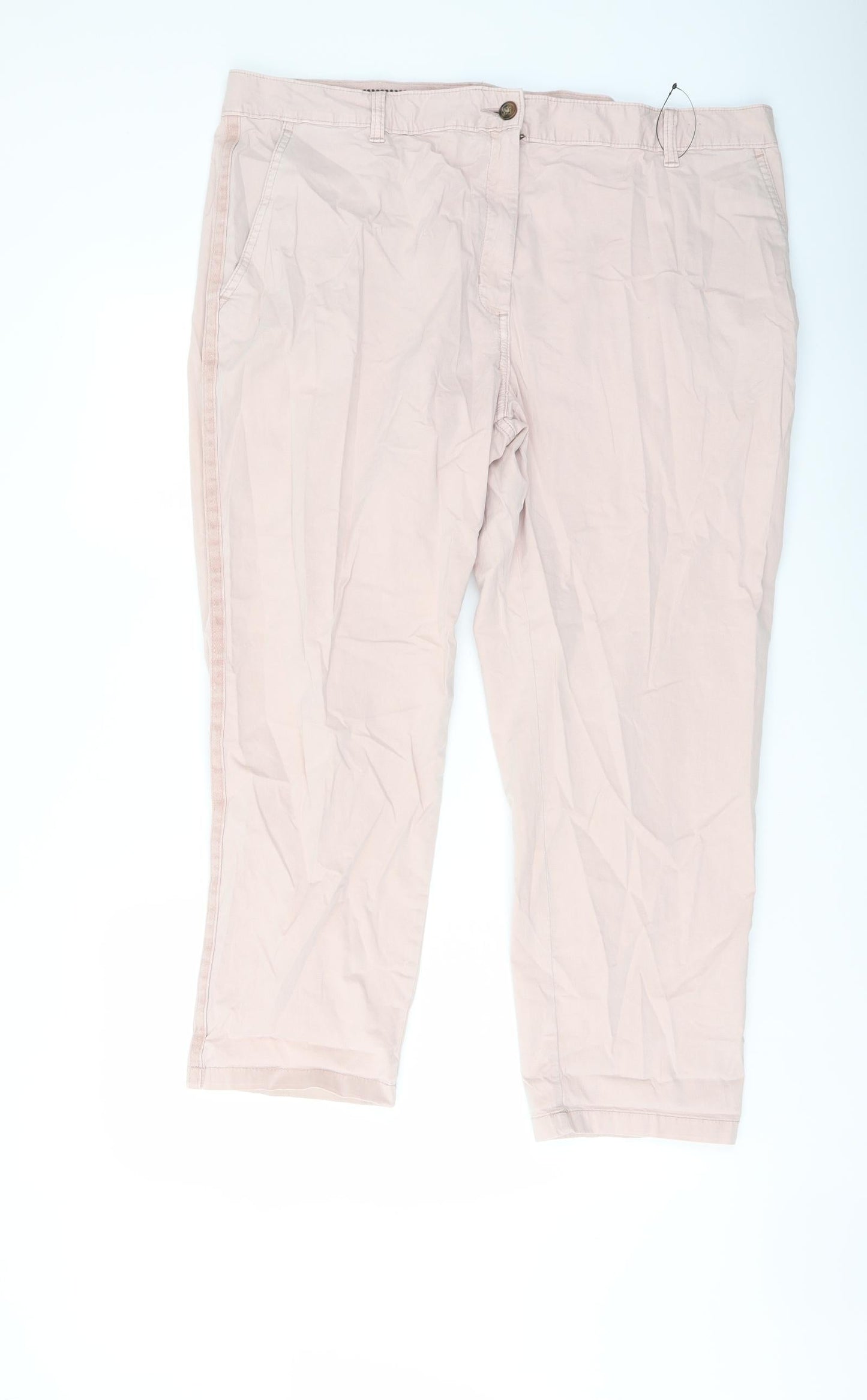 Womens UK Size 20 Marks and Spencer Regular Fit Chino Pink Trousers