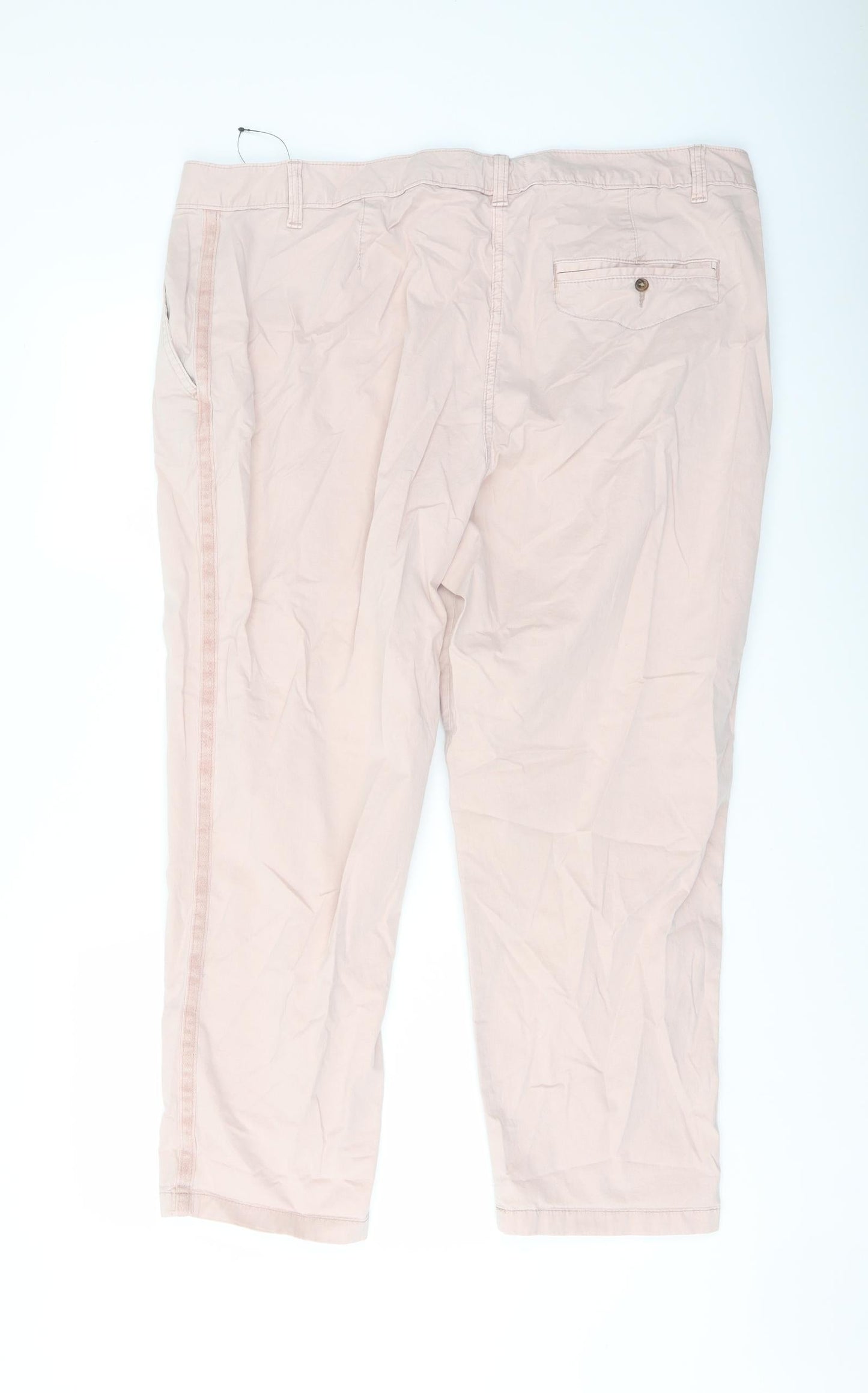 Womens UK Size 20 Marks and Spencer Regular Fit Chino Pink Trousers