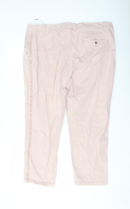 Womens UK Size 20 Marks and Spencer Regular Fit Chino Pink Trousers
