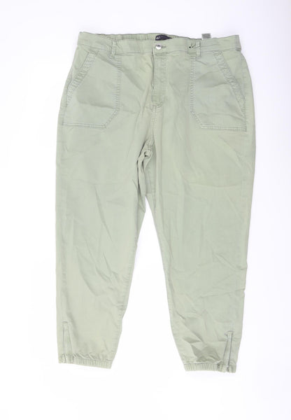 Womens UK Size 20 Marks and Spencer Regular Fit Jogger Green Trousers