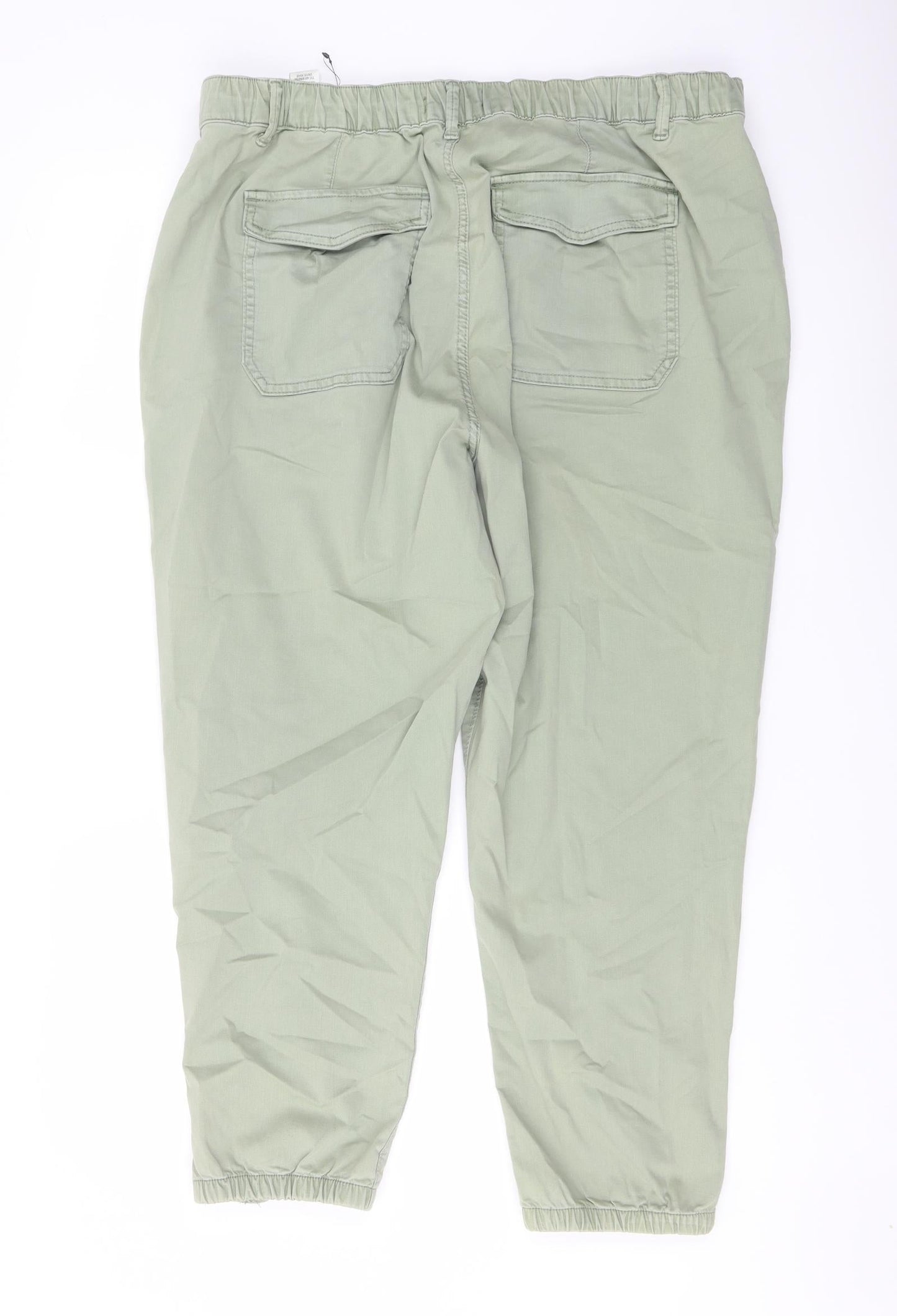 Womens UK Size 20 Marks and Spencer Regular Fit Jogger Green Trousers