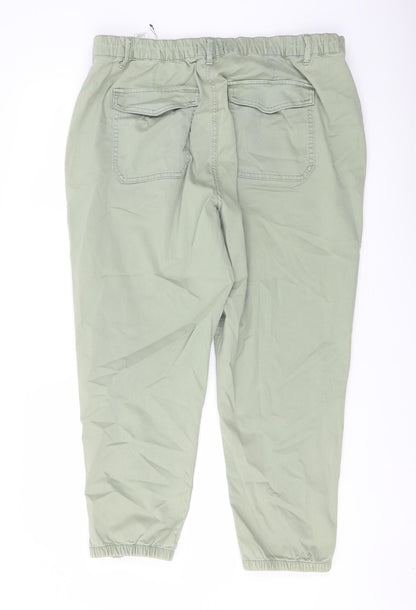 Womens UK Size 20 Marks and Spencer Regular Fit Jogger Green Trousers