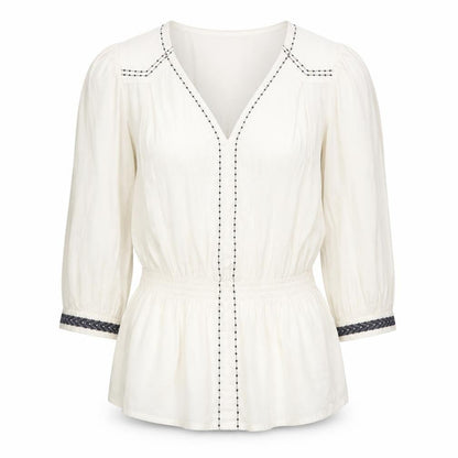 Womens UK Size 6 Marks and Spencer Ivory Basic Blouse