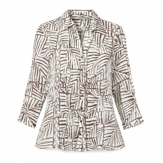 Womens UK Size 10 Per Una Beige Basic Button-Up