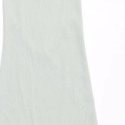 Zara Womens Green Polyester A-Line Size XS Round Neck Pullover