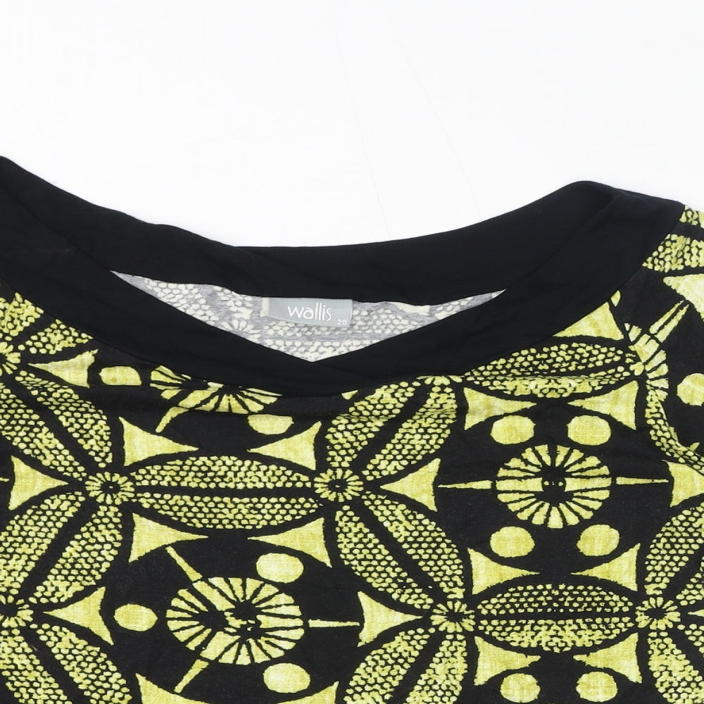 Womens UK Size 20 Wallis Yellow Basic T-Shirt