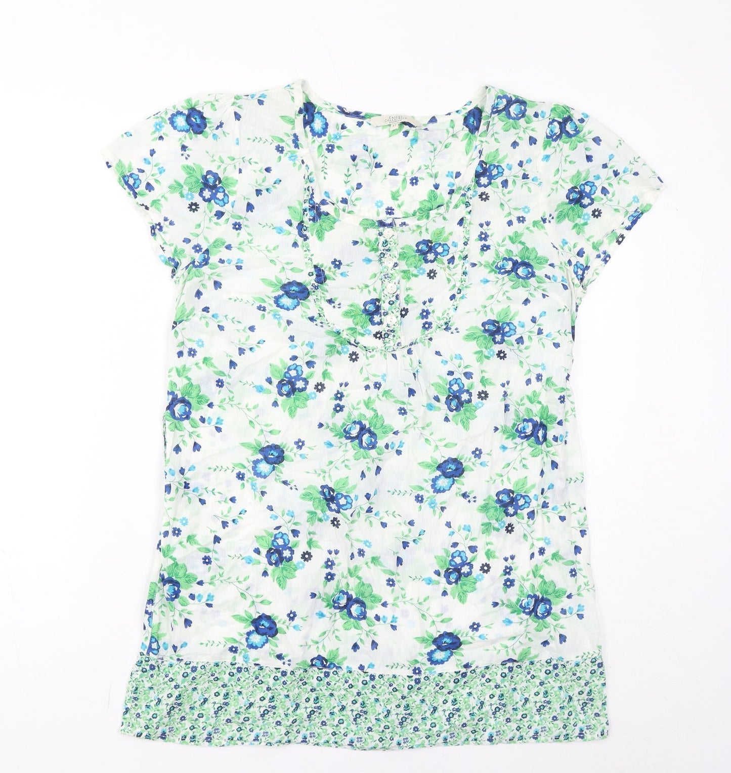 Womens UK Size 12 Debenhams White Basic T-Shirt
