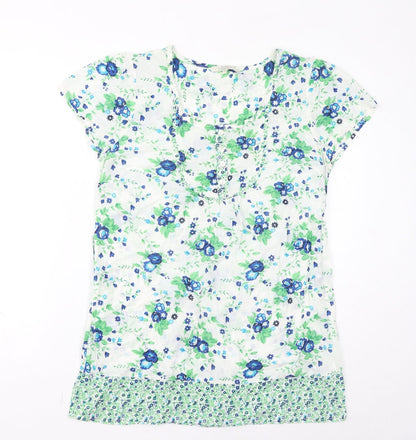 Womens UK Size 12 Debenhams White Basic T-Shirt