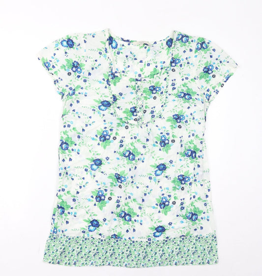 Womens UK Size 12 Debenhams White Basic T-Shirt