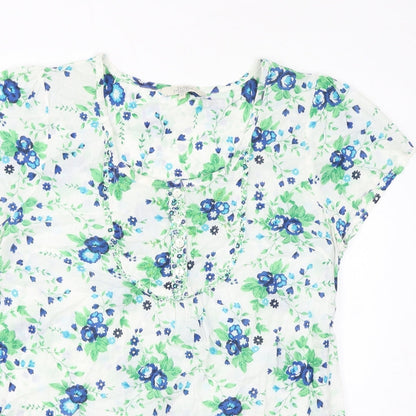 Womens UK Size 12 Debenhams White Basic T-Shirt