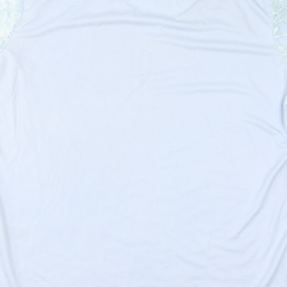 Womens UK Size 14 Damart Blue Basic T-Shirt