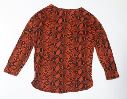 Womens UK Size 12 PEP&CO Orange Basic T-Shirt