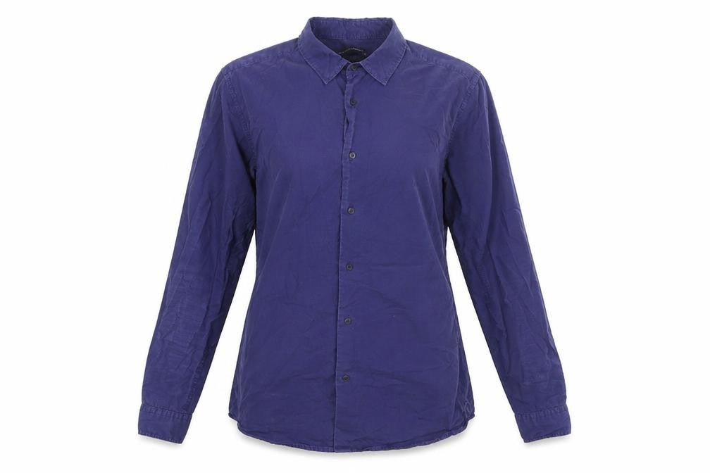 Womens UK Size S French Connection Blue Basic Button-Up