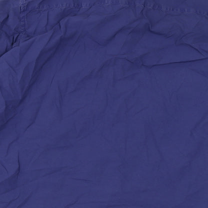 French Connection Womens Blue Cotton Basic Button-Up Size S Collared