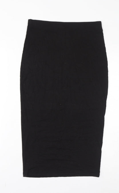 Dorothy Perkins Womens Black Viscose Straight & Pencil Skirt Size 8