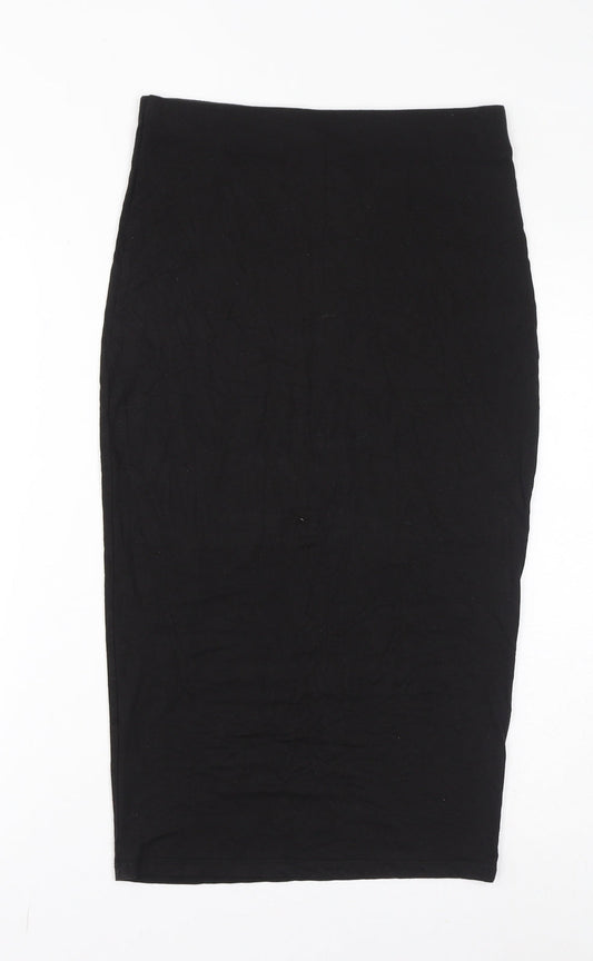Dorothy Perkins Womens Black Viscose Straight & Pencil Skirt Size 8