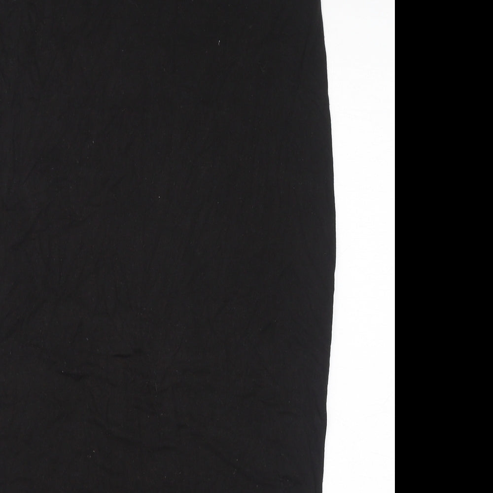 Dorothy Perkins Womens Black Viscose Straight & Pencil Skirt Size 8