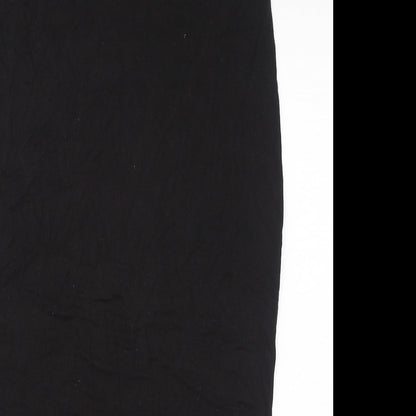 Dorothy Perkins Womens Black Viscose Straight & Pencil Skirt Size 8