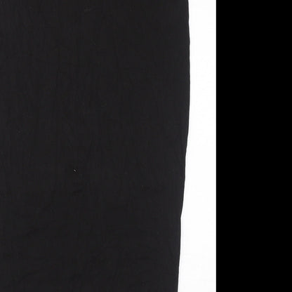Dorothy Perkins Womens Black Viscose Straight & Pencil Skirt Size 8