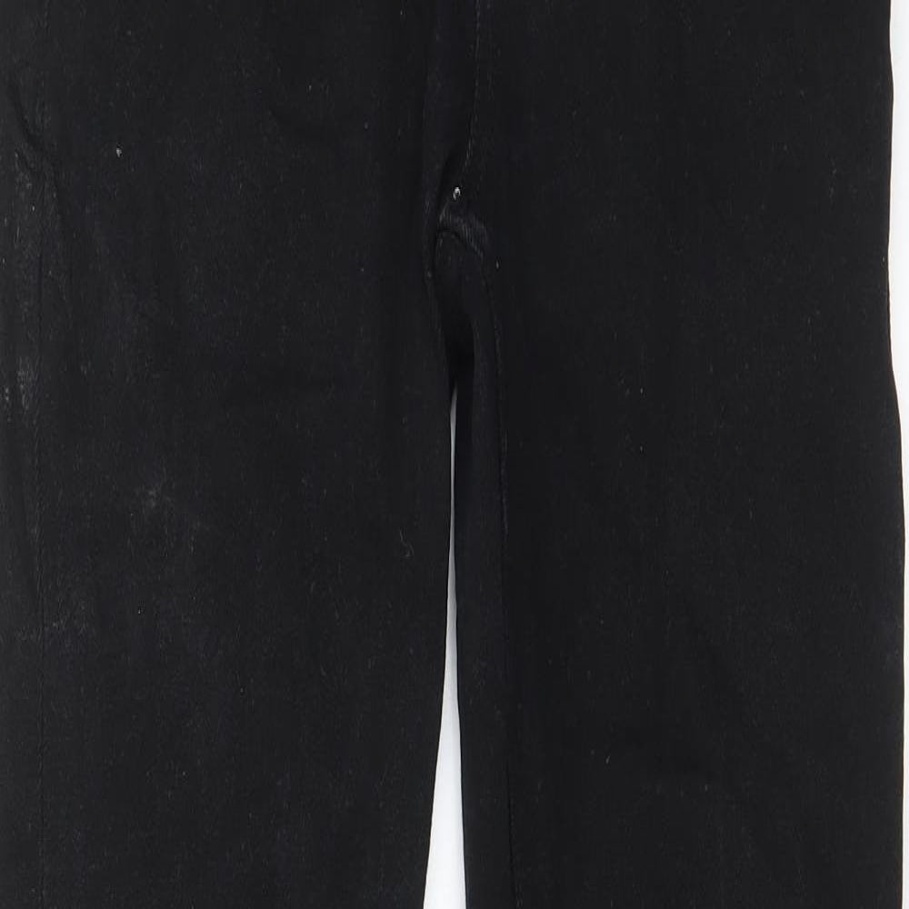 Denim & Co. Mens Black Cotton Straight Jeans Size 28 in L32 in Slim Zip - Pockets