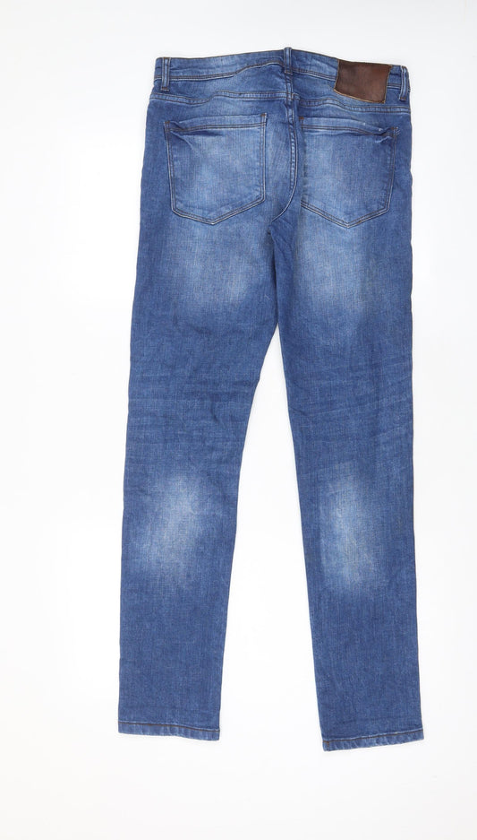 Denim & Co. Mens Blue Cotton Skinny Jeans Size 30 in L32 in Regular Zip - Pockets