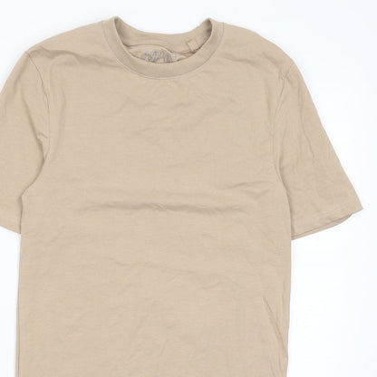 Mens UK Size S Boohoo Beige  T-Shirt