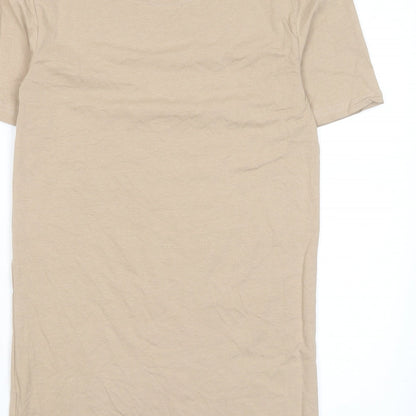 Mens UK Size S Boohoo Beige  T-Shirt