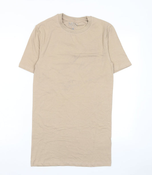 Mens UK Size S Boohoo Beige  T-Shirt