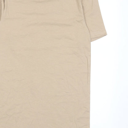 Mens UK Size S Boohoo Beige  T-Shirt