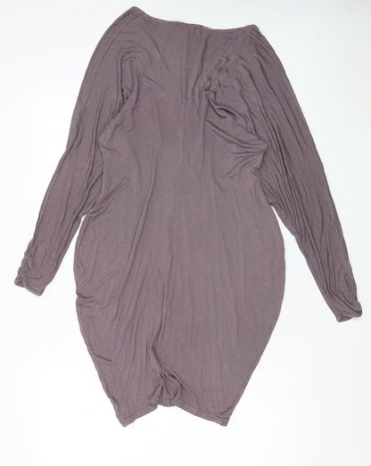 ASOS Womens Brown Viscose A-Line Size 8 V-Neck Pullover