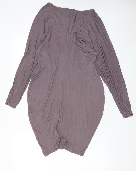 ASOS Womens Brown Viscose A-Line Size 8 V-Neck Pullover