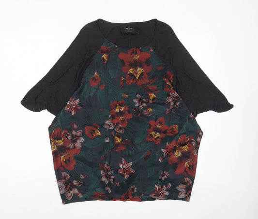 Womens UK Size S Zara Multicoloured Basic T-Shirt