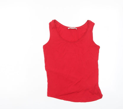 Womens UK Size S Oasis Red Basic Tank