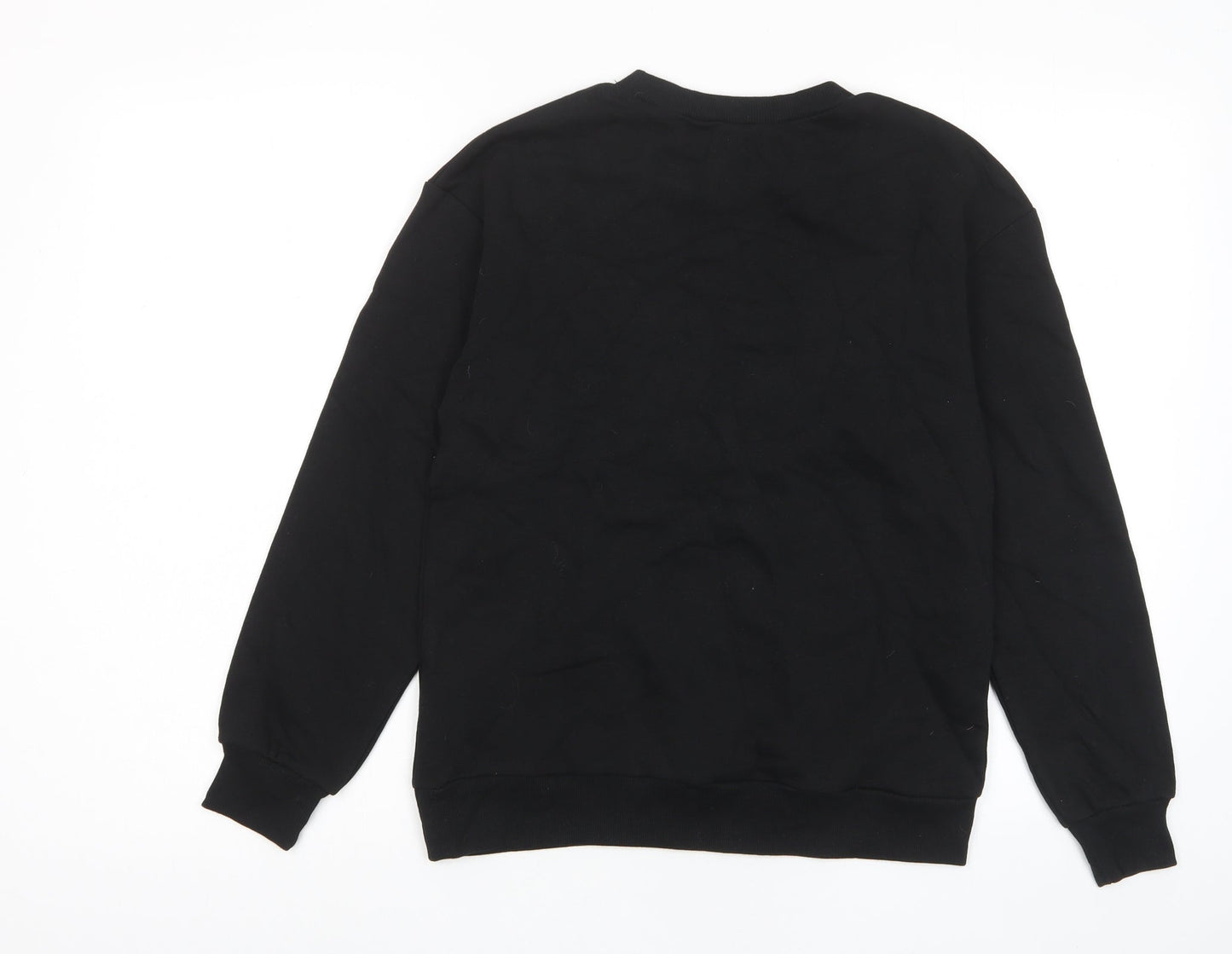 H&M Boys Black Cotton Pullover Sweatshirt Size 10 Years Pullover - 10-12 Years