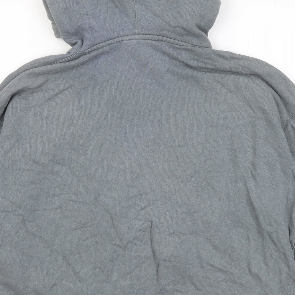 Commun Culture Mens Grey Cotton Pullover Hoodie Size S - Pockets