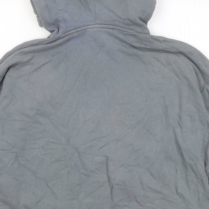 Commun Culture Mens Grey Cotton Pullover Hoodie Size S - Pockets