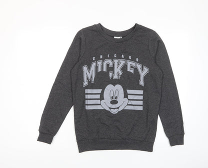 Womens UK Size 8 Disney Grey Pullover Sweatshirt