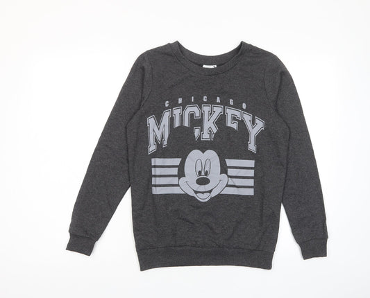 Womens UK Size 8 Disney Grey Pullover Sweatshirt